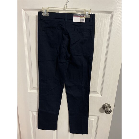 Nautica School Uniform Twill Skinny Fit Straight Leg Pants Size 14 Navy Blue - Picture 2 of 5